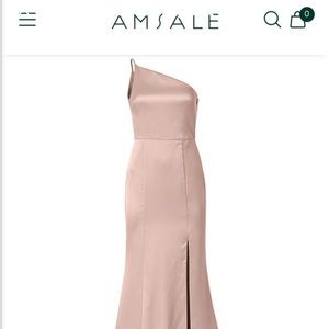 Amsale Kaia Rose Quartz Dress SIZE 12